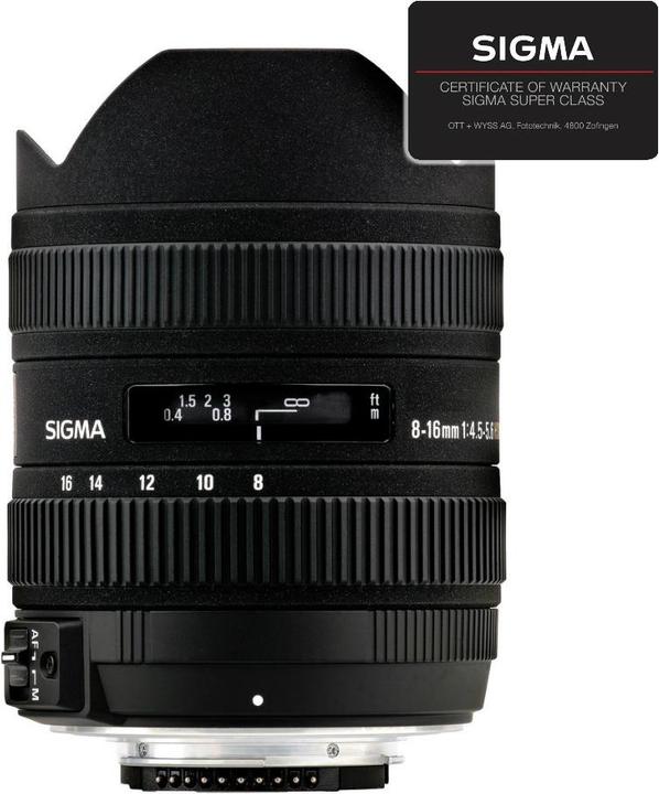 Actual product image Sigma 8-16mm, f/4.5-5.6 DC HSM, Sony (Sony A, APS-C / DX)