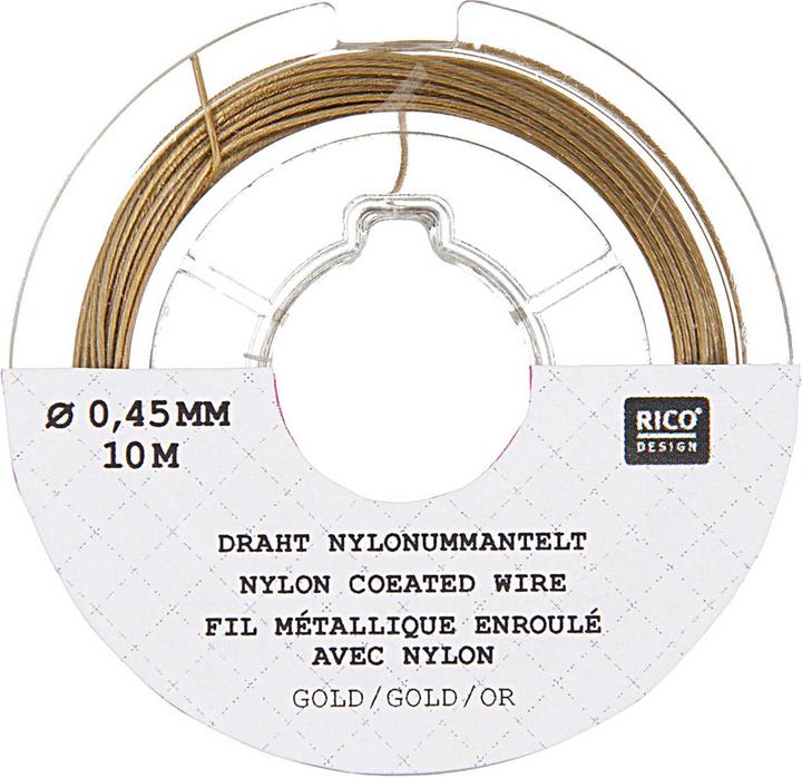 Produktbild Rico Draht, nylonummantelt, gold 0.45 mm, 10 m (10 m)