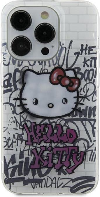 Hello Kitty HKHCP15SHDGPHT iPhone 15 6.1" biały/white hardcase IML Kitty On Bricks Graffiti (Apple iPhone 15, Apple iPhone 14, Apple iPhone 13)