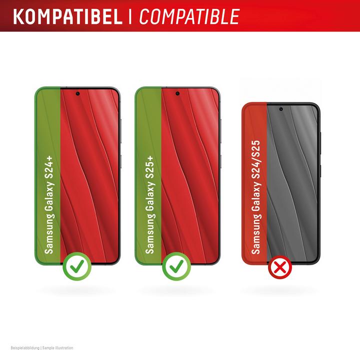 Actual product image Displex Real Glass, 2D Panzerglas + Handyhülle (1 Piece, Samsung Galaxy S24+, Samsung Galaxy S25+)