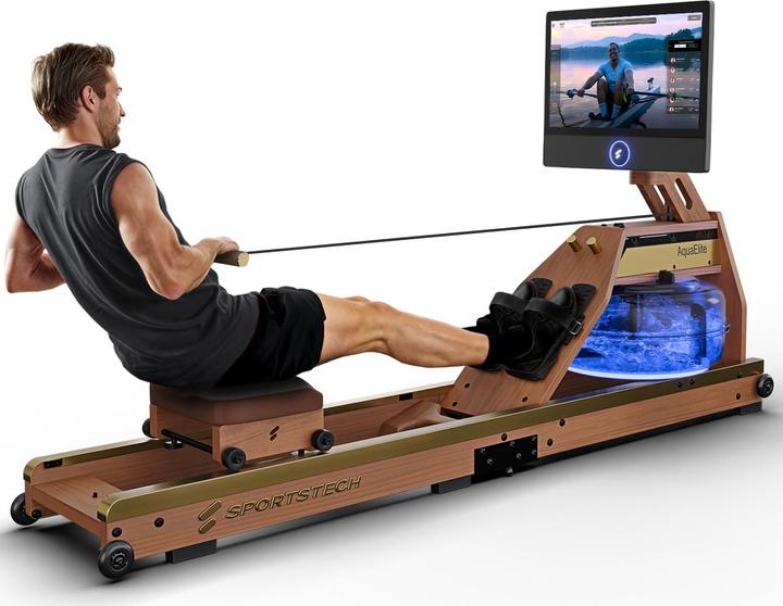 Produktbild (Set-A) Sportstech Rudergerät AquaElite Walnut