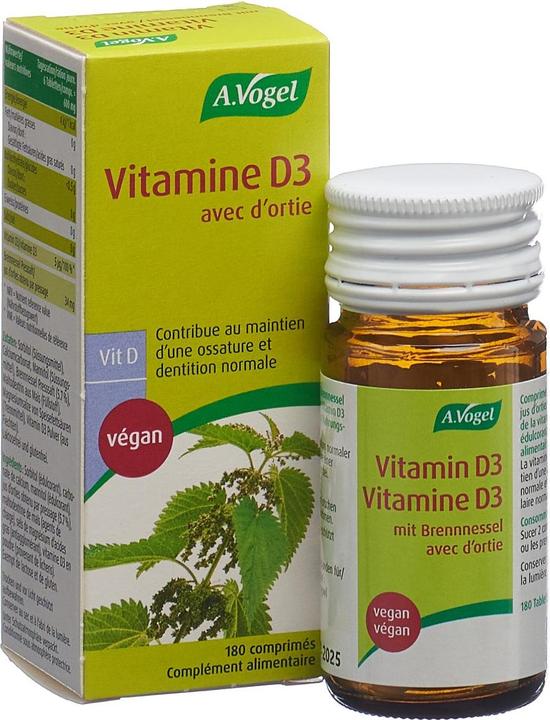 Immagine prodotto A. Vogel Vitamina D3 con compresse di ortica (180 Pezzo/i, Pillole, 74 g)