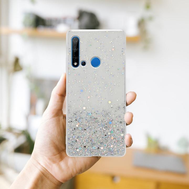Image du produit Cadorabo Couverture TPU paillettes scintillantes (Huawei Nova 5i, Huawei P20 Lite (2019))