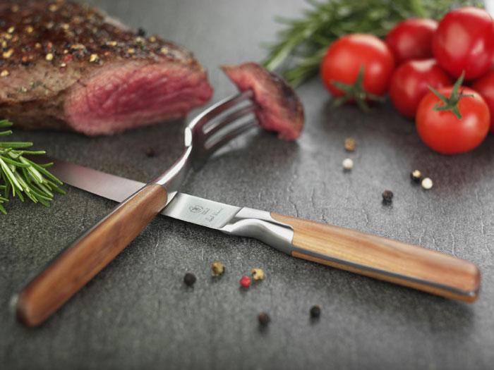 Produktbild Pott Sarah Wiener Steakmesser Mircoschliff Gabel Zwetschgenholz