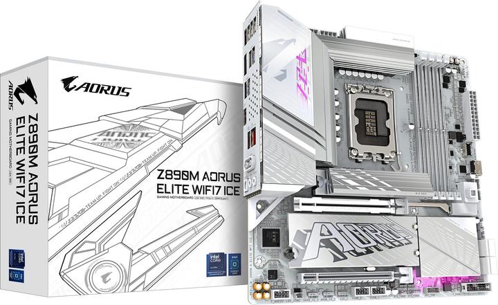 Actual product image Gigabyte Z890M AORUS Elite WIFI7 ICE (LGA 1851, Intel Z890, ATX)