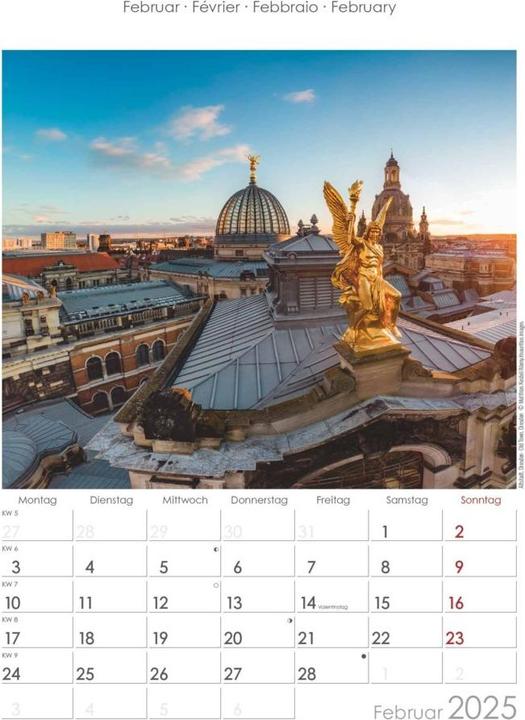Produktbild Alpha Edition Sachsen 2025 Bildkalender, 23,7x34cm, Wandkalender mit Platz für Notizen und vielen (Harter Einband, Deutsch)