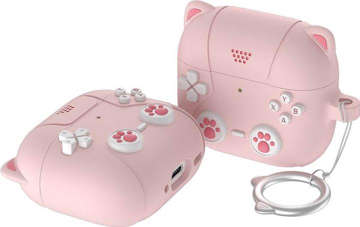 Cover-Discount Airpods 4 - Silikoncase Schutzhülle 3D Katze (Kopfhörer Tasche)