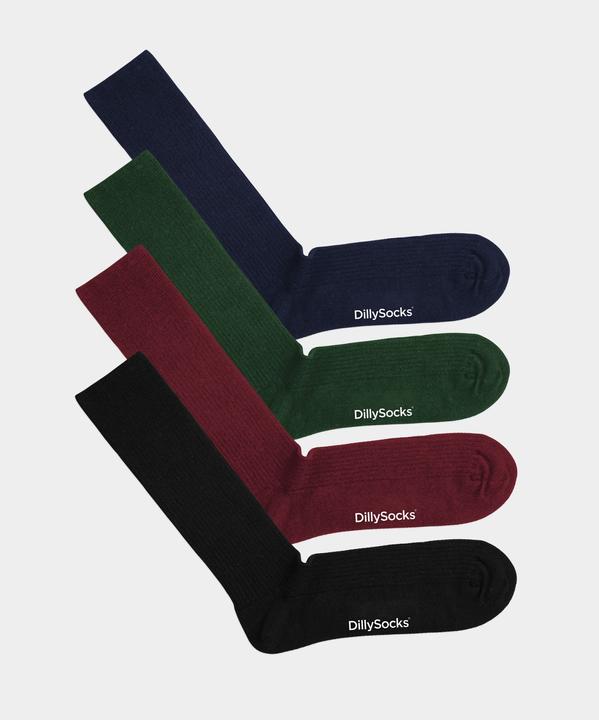 DillySocks Ribbed Dark Color (4er Pack) (4er Pack, 36 - 40)