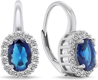 Brilio Silver - Luxury silver earrings with zircons EA745WB