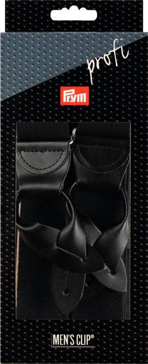 Produktbild Prym Hosenträger Profi Patten, schwarz 35 mm, 125 cm, Karte 1 Stk.