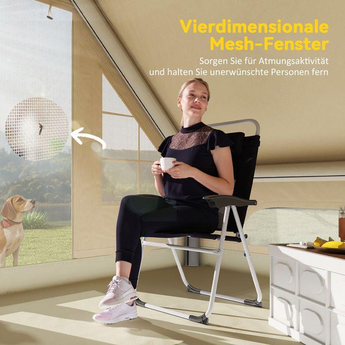Actual product image Swisshandel24 Aufblasbares Campingzelt Aufblasbares Zelt mit Fenster, Tür für 3 Personen Sand (Inflatable tent, 18 kg, 3 persons)