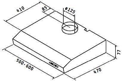 Actual product image Respekta Under-cabinet bonnet DH540IXL EEK: C (Substructure hood)