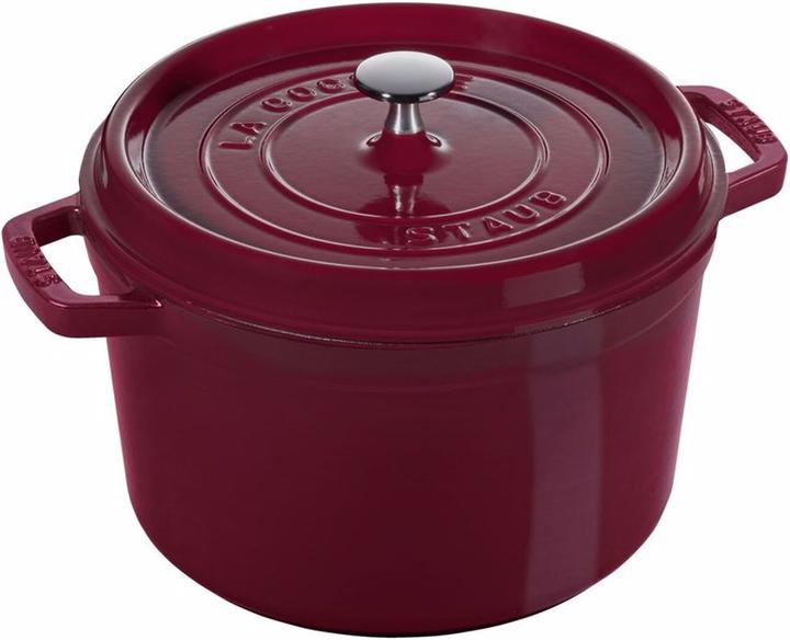 Actual product image Staub La Cocotte Cocotte high, 24 cm, Bordeaux (24 cm, Casserole + Stewpot, Cast iron)
