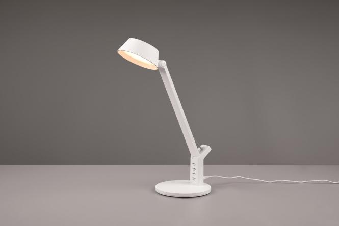 Immagine prodotto Trio Luci Lampada da tavolo a LED Ava 523090131, plastica bianca opaca, incl. 5 Watt LED (600 lm)