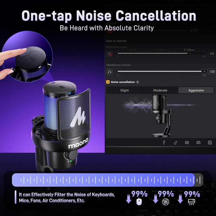 Actual product image Maono DM40 Pro Microphone (black)
