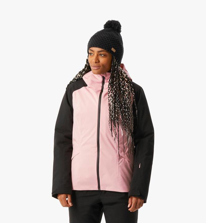 Wedze Skijacke Damen warm wasserdicht - 500 Sport rosa/schwarz (M)