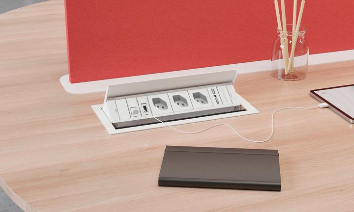 Produktbild IB Connect CUBOBOX Steckdosen. schwarz S 3-fach 1x Typ 13 1x USB-A/C 1x Leer (1 x, Typ 13, USB)