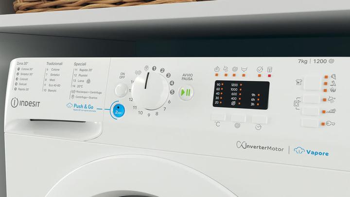 Produktbild Indesit BWSA 7125X WV DE Frontlader-Waschmaschine 7 kg 1200 U/min B Weiss (7 kg, Links)