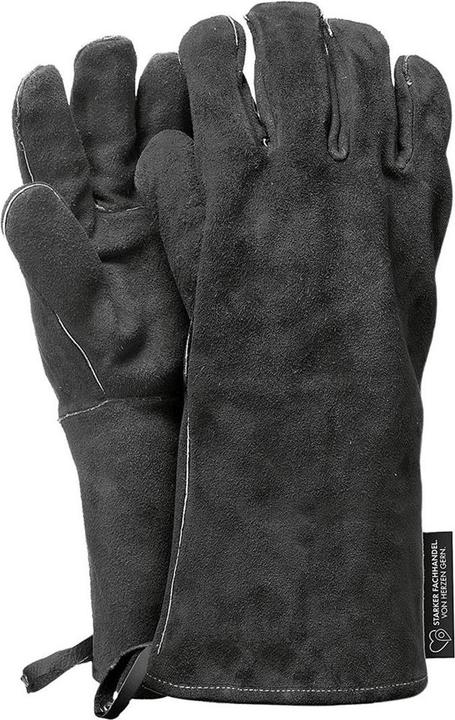 Feuermeister Grillhandschuh Starker Fachhandel Leder grösse 10 schwarz 1Paar (Leder)