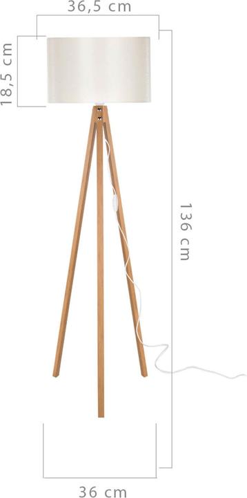 Immagine prodotto Lux.Pro Lampada da terra Rochester E27 effetto bambù / crema (E27)