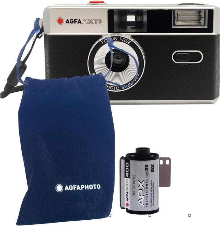 AGFAPHOTO Analoge Kleinbildkamera-Set mit SW-Film
