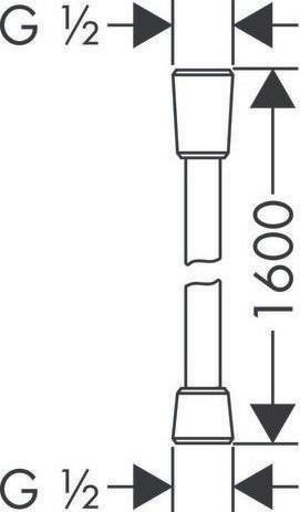 Produktbild hansgrohe HG Brauseschlauch ISIFLEX 1600mm chrom/gold-optik (160 cm)