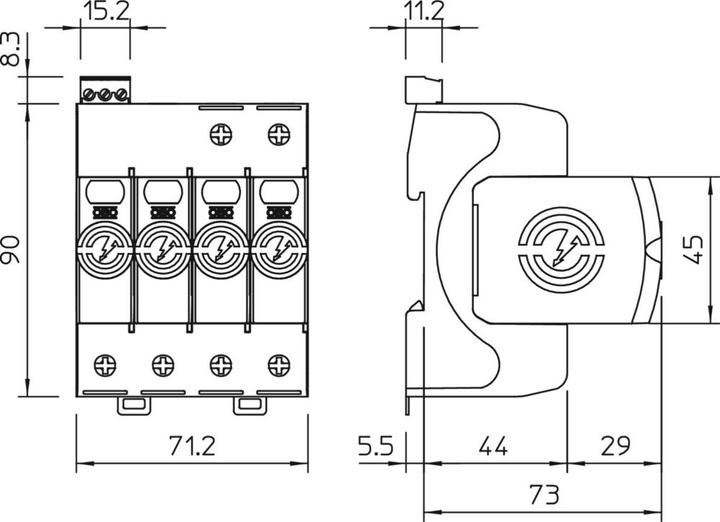 Produktbild OBO Bettermann OBO SurgeController V20 dreipolig N