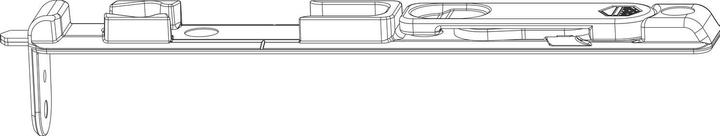 Actual product image Maco MM bottom edge lock MM-KS, Eurofold FT 24 mm, 13V, L=170 mm, silver