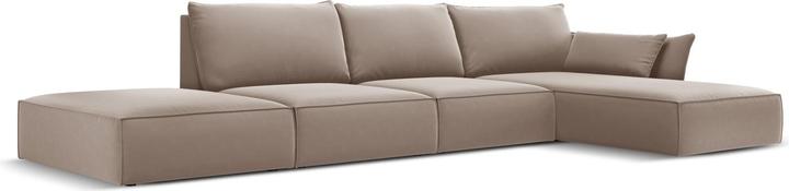 Image du produit Micadoni Canapé D'Angle Droit Velours, "Kaelle", 5 Places, 364x171x85Fabriqué en Europe (Canapé d'angle)