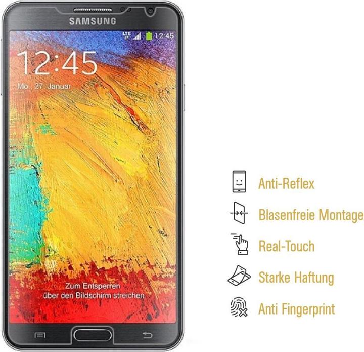 Actual product image Protectorking 4x Displayschutzfolie matt Anti-Reflex entspiegelt (4 Piece, Samsung Galaxy Note 3 Neo)