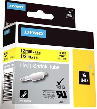 Actual product image Dymo Rhino Heat Shrink Tube 12mm Yellow (1.20 cm, Yellow)