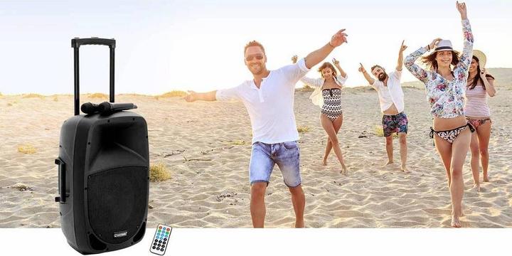 Immagine prodotto Omnitronic MES 15BT2 Altoparlante PA mobile 38 cm 15 pollici alimentato a rete, a batteria 1 pz.