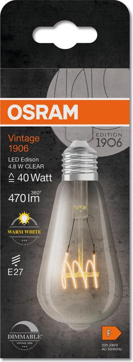 Productafbeelding Ledvance LED-lamp (E27, 4.80 W, 470 lm, 4 x, F)