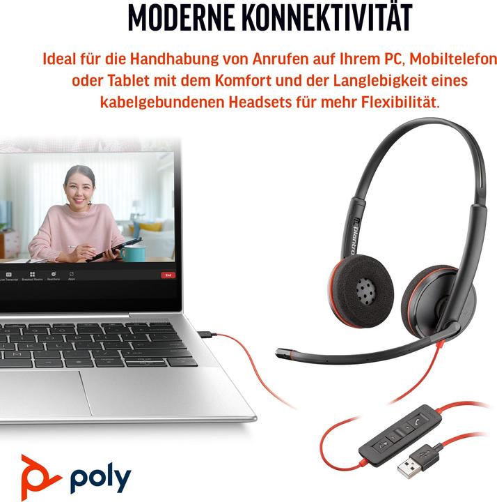 Produktbild Poly BW 3220 USB-C HS +USB-C/A (Kabelgebunden, USB-A)