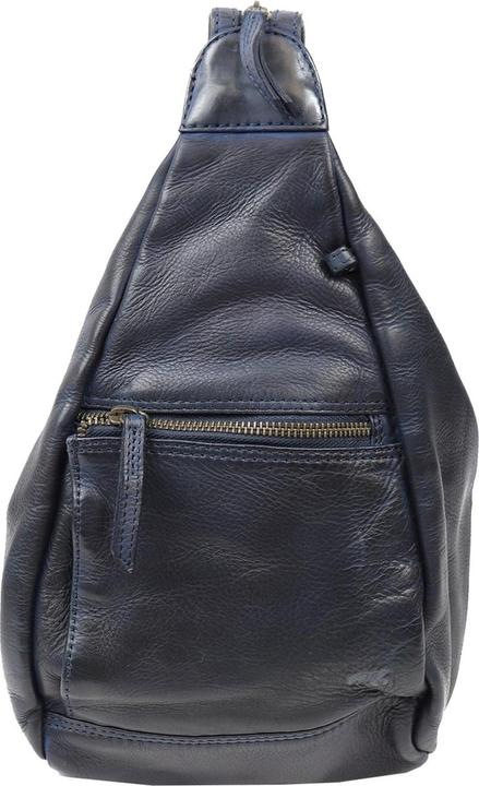 Immagine prodotto Bear Rock Bärende Design Hannie Leder Umhängetasche / Rückenbeutel - Blau