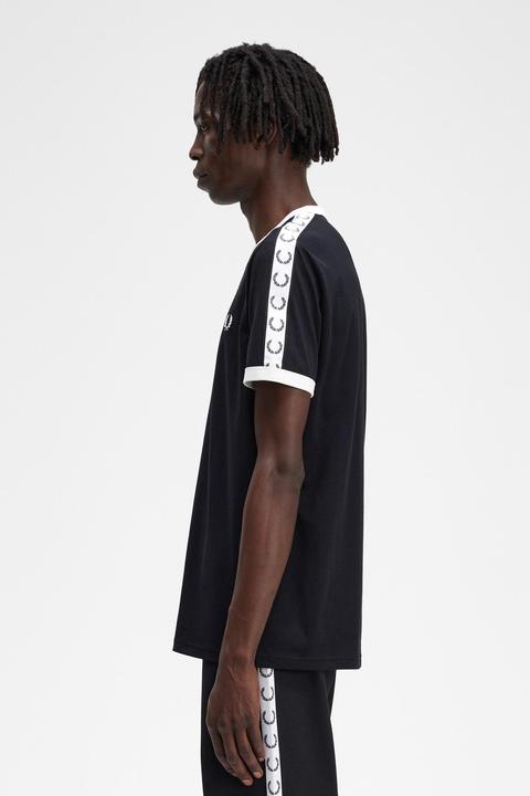 Immagine prodotto Fred Perry T-shirt con finiture a contrasto e strisce (XL)