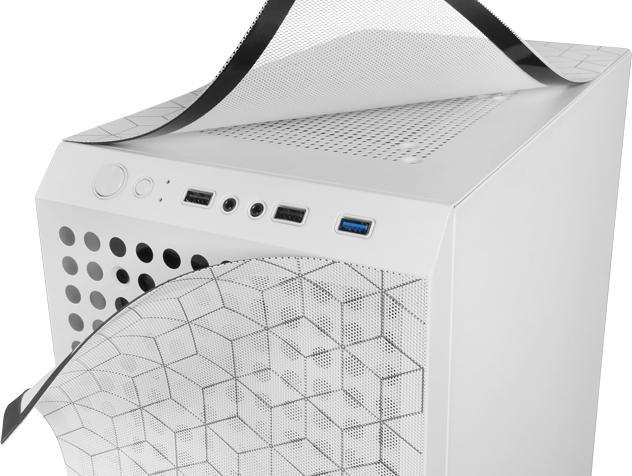 Mars Gaming Boitier Moyen Tour Atx Mc-Mag RGB Avec Panneau Vitré (Blanc) (mATX, Mini-ITX, ATX)