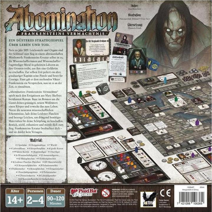 Actual product image Corax Games Abomination: Frankenstein's legacy (German)