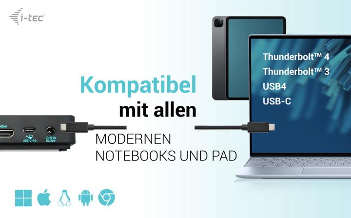 Actual product image i-tec USB-C Triple 4K Display Docking Station (USB-C, 9 Ports)