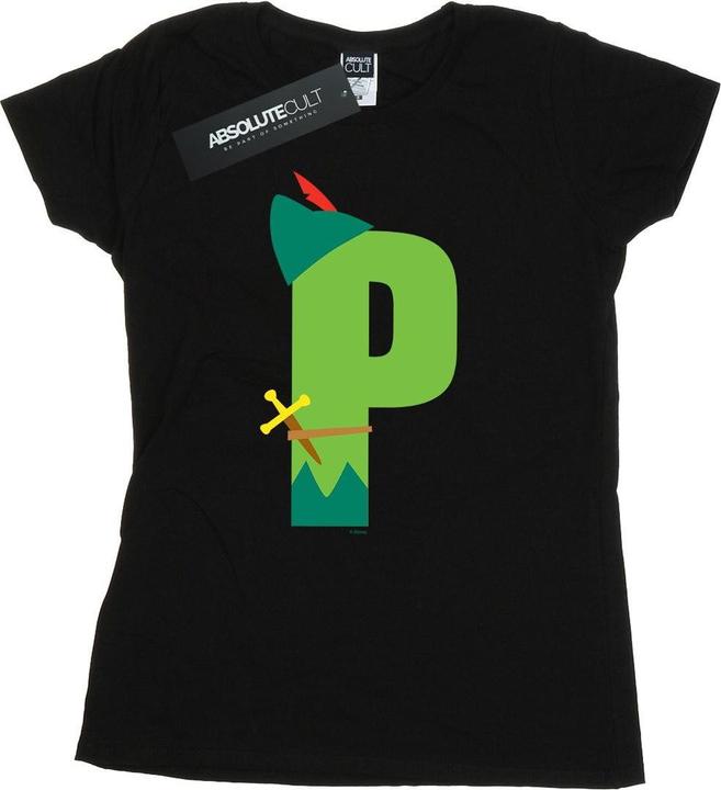 Actual product image Disney Womens/Ladies Alphabet P Is For Peter Pan Cotton T-Shirt (M)