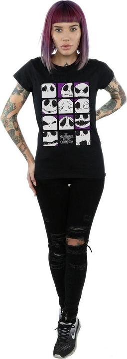 Image du produit Disney - T-shirt NIGHTMARE BEFORE CHRISTMAS MANY FACES OF JACK SQUARES - Femme (XL)
