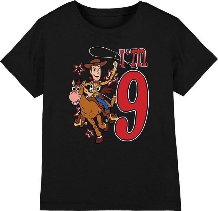Immagine prodotto Toy Story I'm 9 Maglietta Compleanno Legno Bambini (116)