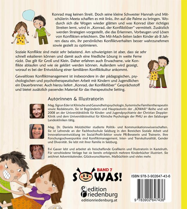Produktbild Konrad, der Konfliktlöser - Clever streiten und versöhnen (Deutsch, Evi Gasser, Sigrun Eder, Daniela Molzbichler, 2014)