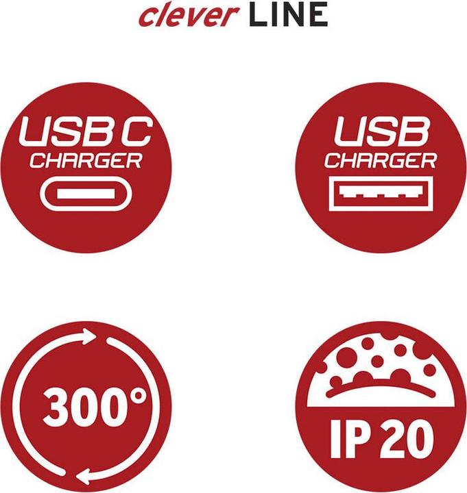 Image du produit Brennenstuhl Fiche de dérivation cleverLINE (Type 13, 2 x)