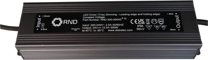 Produktbild RND LED-Treiber, Triac Dimmbar CV, 300W 25A 12V IP66