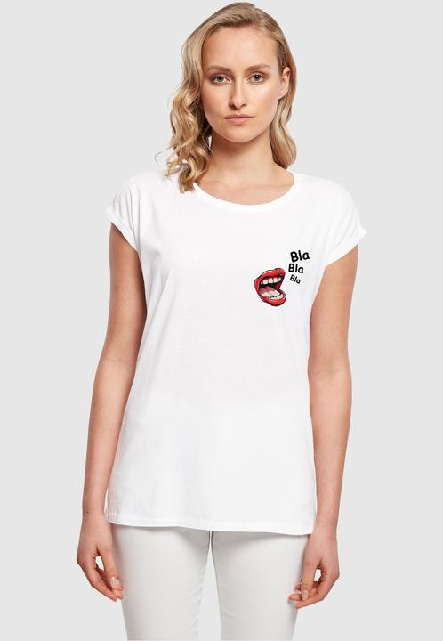Produktbild Merchcode Ladies Bla Bla Bla Comic Extended Shoulder Tee - 112883 (4XL)