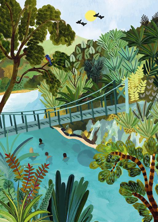 Actual product image Pieces & Peace Puzzle 500 pieces Blue Pools NZ (500 pieces)