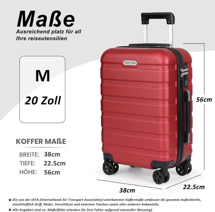 Produktbild Tan.Tomi Handgepäck-Hartschalenkoffer mit Passwortsperre (41 l, Handgepäck (bis 50l))
