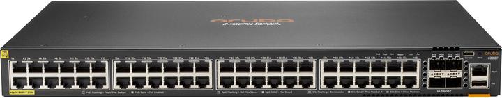 Actual product image HPE E Aruba Networking CX 6200F Class-4, PoE, 4SFP Switch CH en (48 ports)