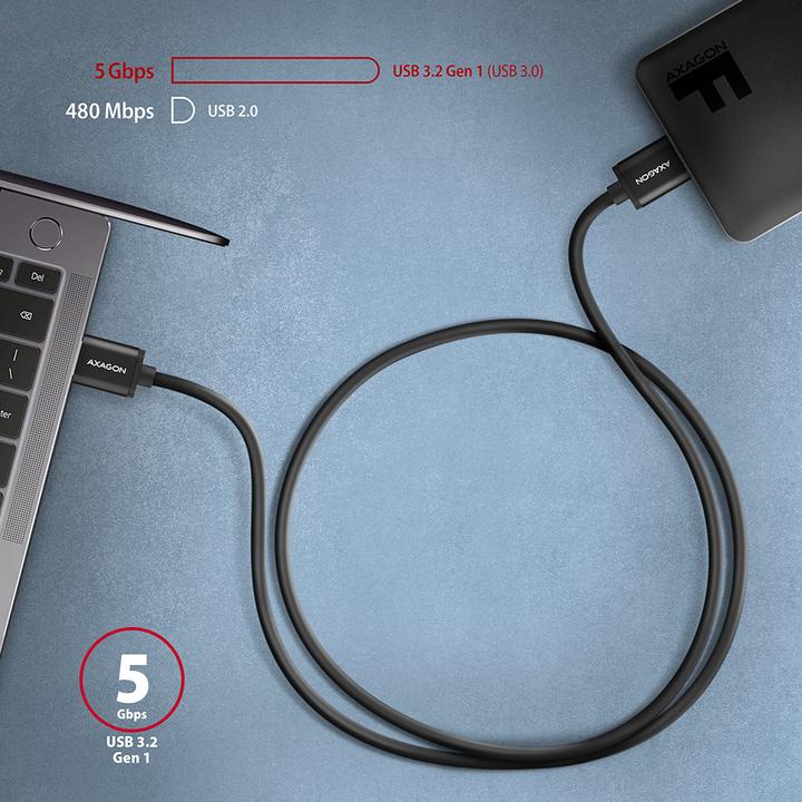 Immagine prodotto Axagon BUMM3-AM10AB Cavo Micro-B USB a USB-A 3.2 Gen 1 (1 m, USB 3.2 Gen 1)